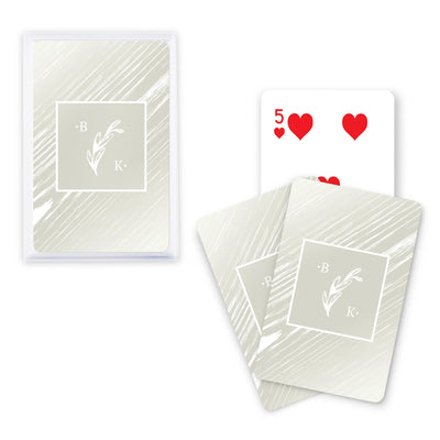 Rustic Monogram - Metallic Foil Playing Cards