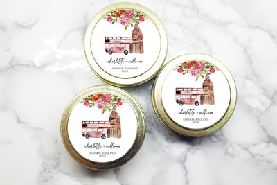 London Wedding Candle Favors