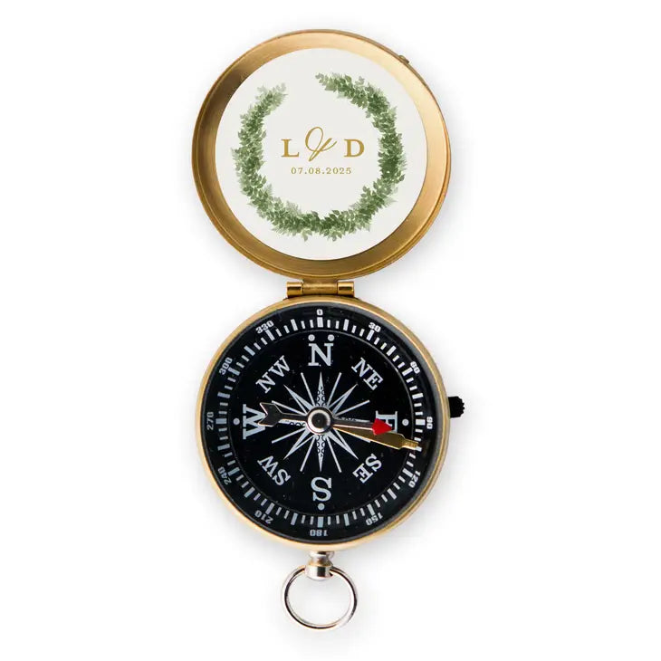 Gold Compass Wedding Favor