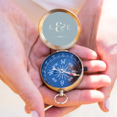 Gold Compass Wedding Favor