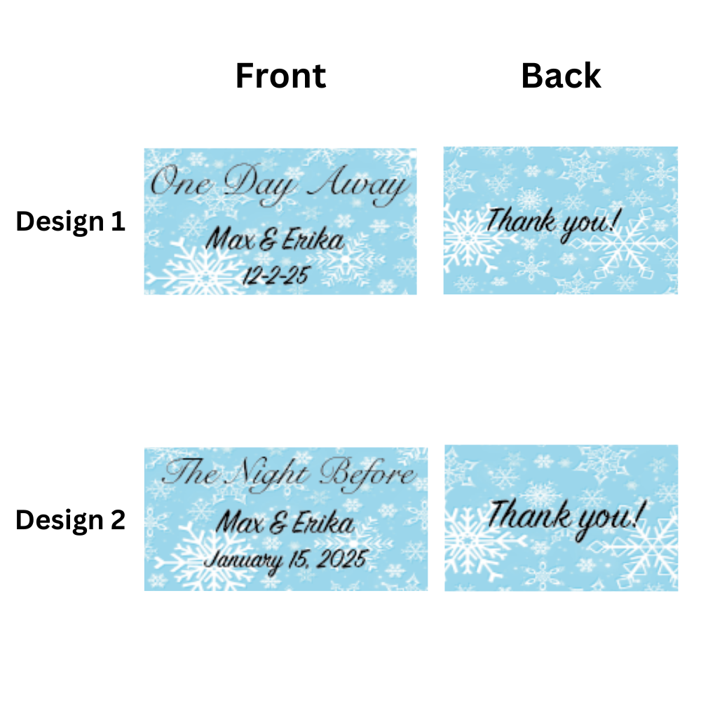 Frosty Rehearsal Mint Favors