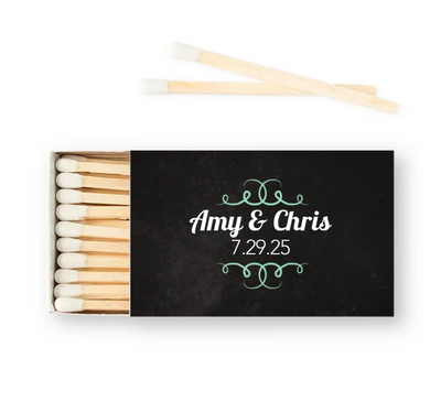 Custom Matchbox Wedding Favor - Chalkboard