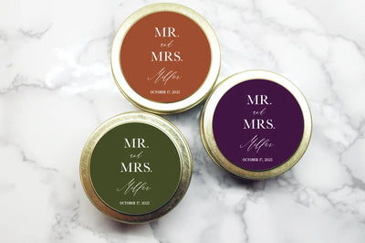 Mr. & Mrs. Candle Favor