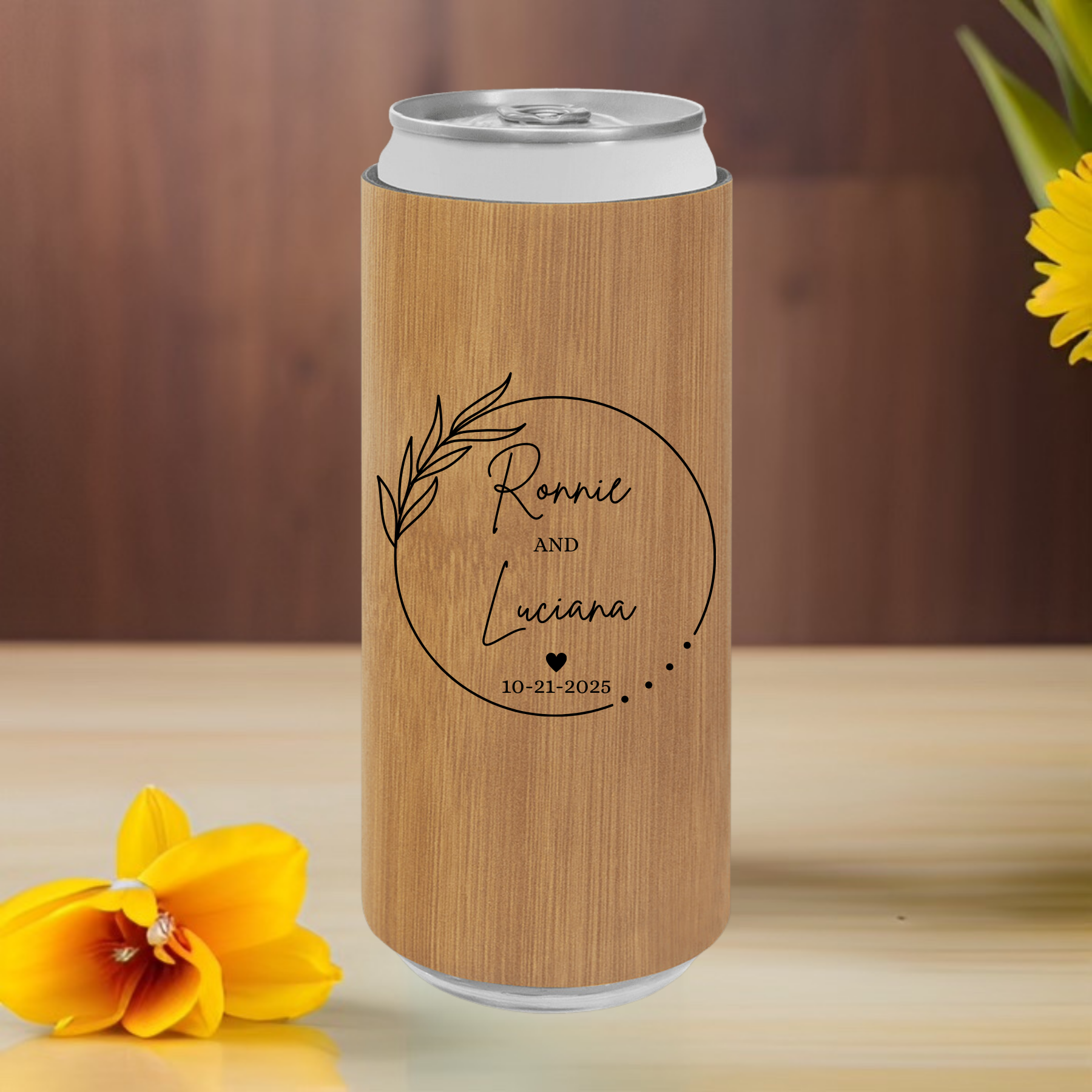 Personalized Wedding Can Cooler