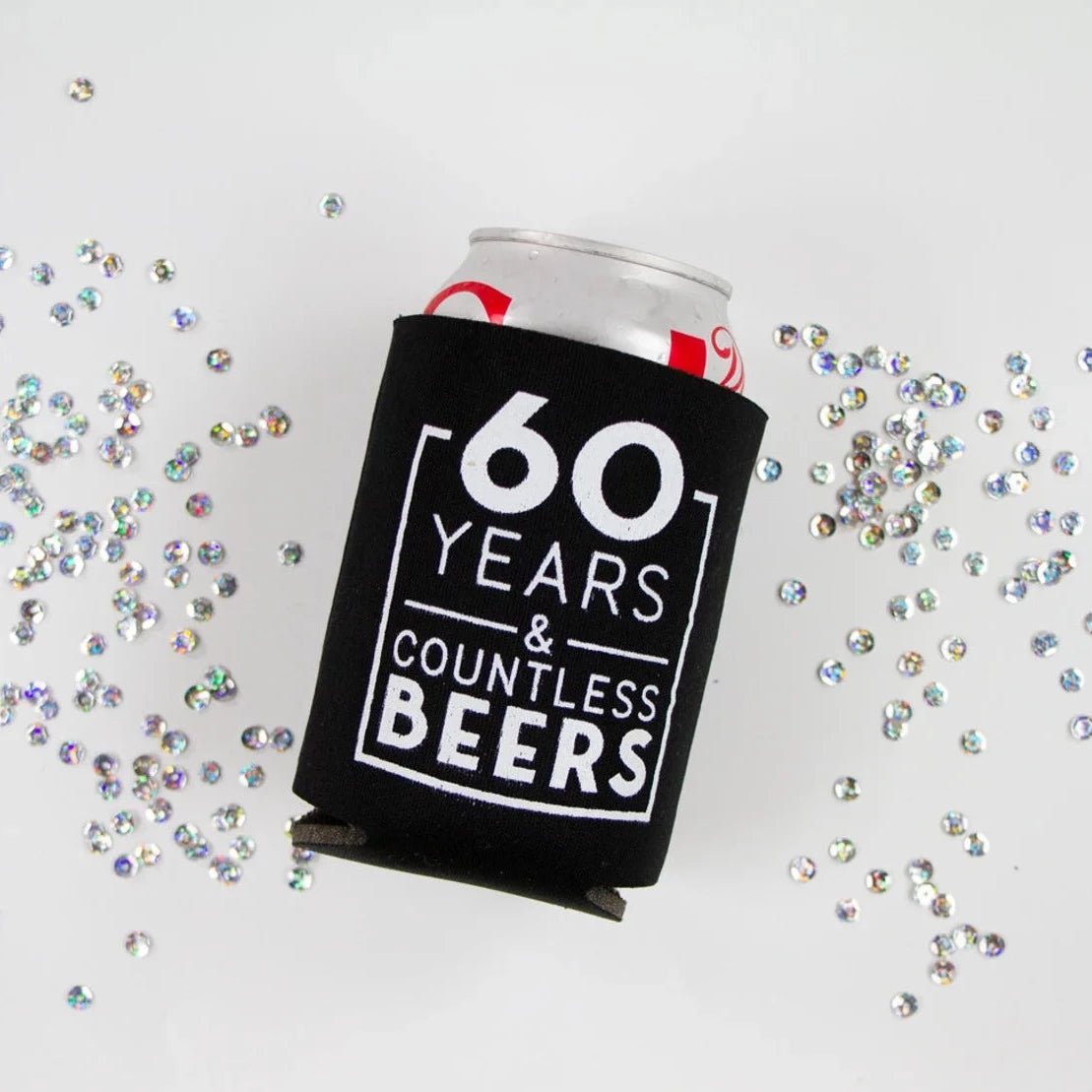 60th Birthday Can Cooler - Forever Wedding Favors