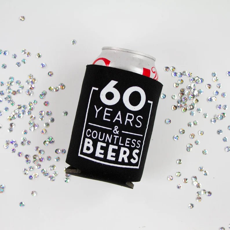 60th Birthday Koozie - Forever Wedding Favors