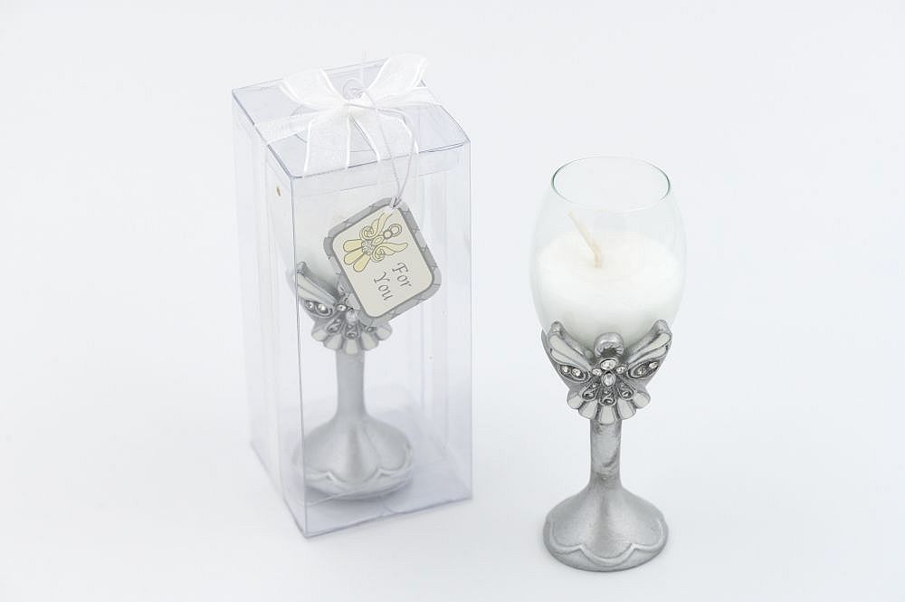 Angel Champagne Flute Candle - Forever Wedding Favors