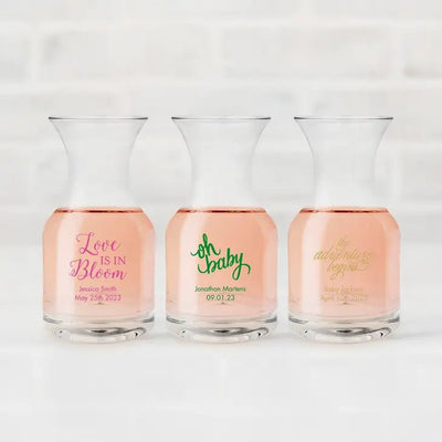 Baby Shower 5 oz. Individual Glass Wine Carafe - Forever Wedding Favors