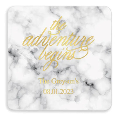 Baby Shower Marble Paper Coasters (Pack of 50) - Forever Wedding Favors