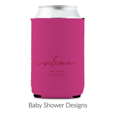 Baby Shower Neoprene Foam Beer Can Drink Holder - Forever Wedding Favors