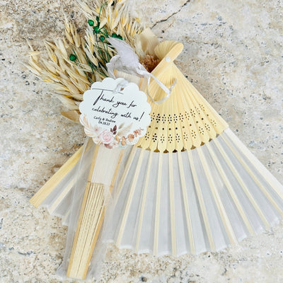 Blooming Boho Fan - Forever Wedding Favors