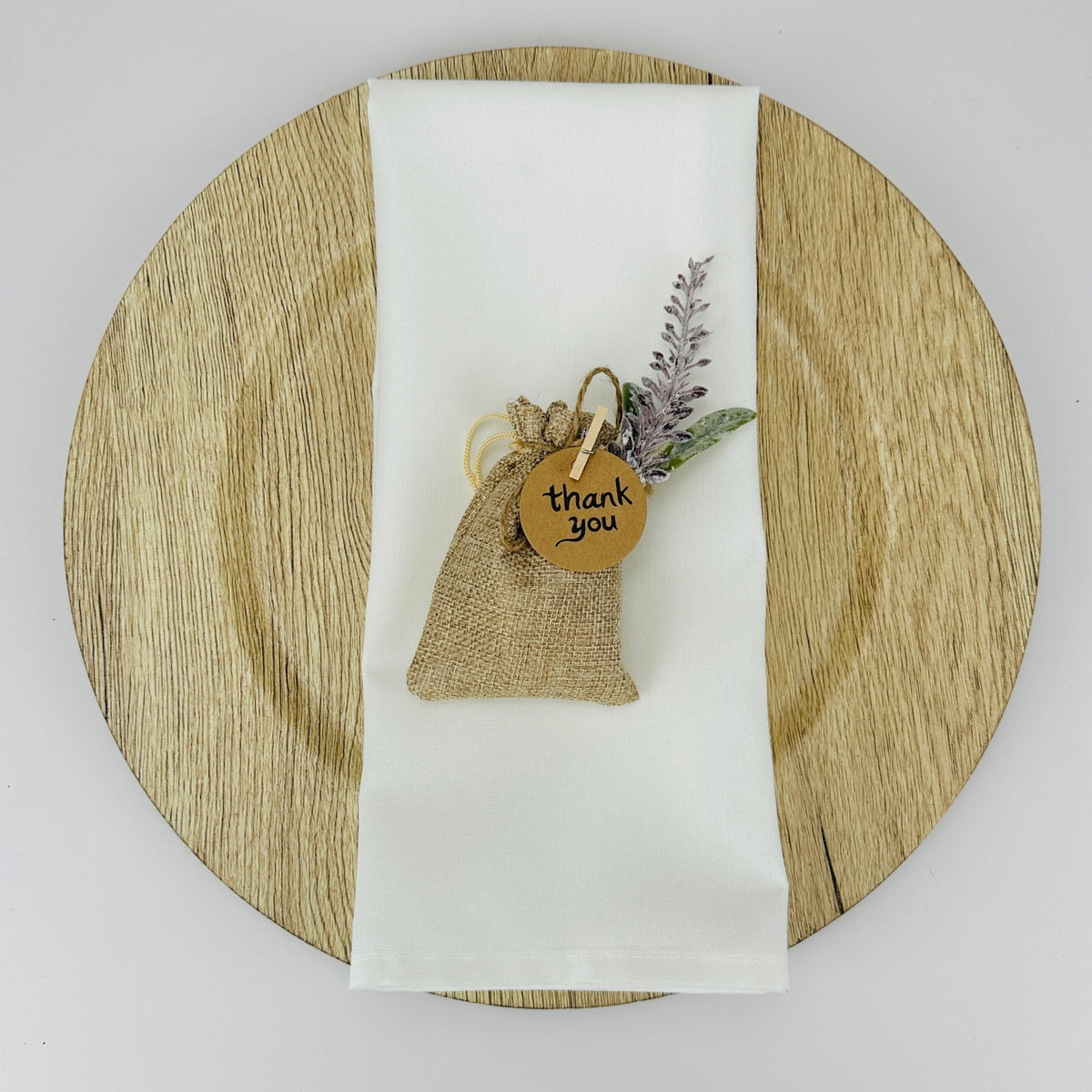 Blooming Thanks Burlap Bag - Forever Wedding Favors