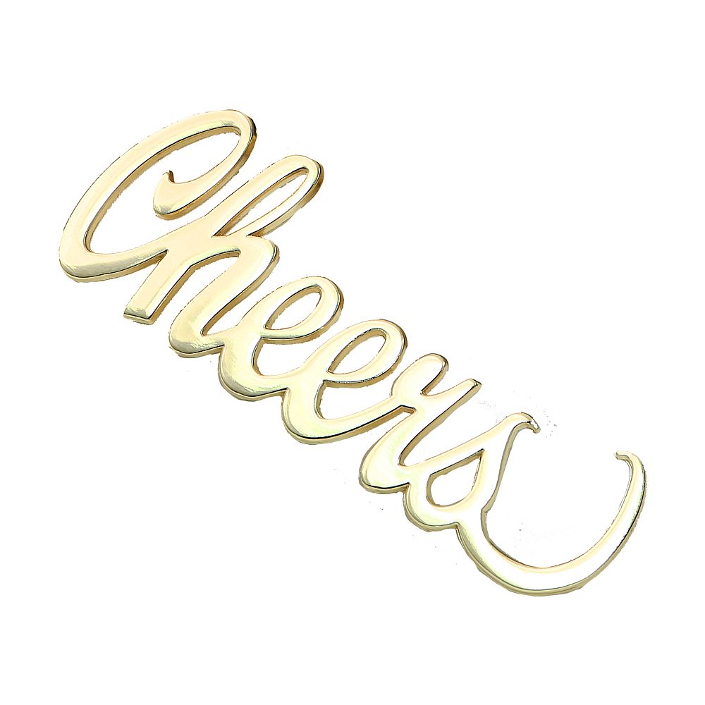 CHEERS Bottle Opener - Gold - Forever Wedding Favors