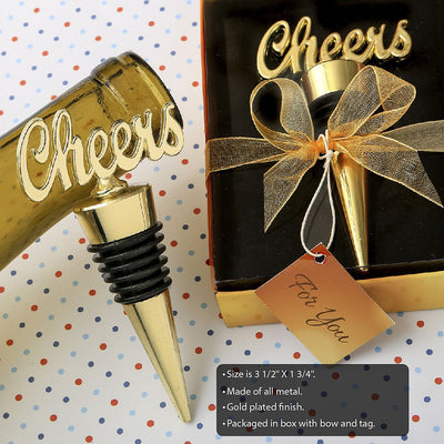 CHEERS Bottle Stopper - Forever Wedding Favors