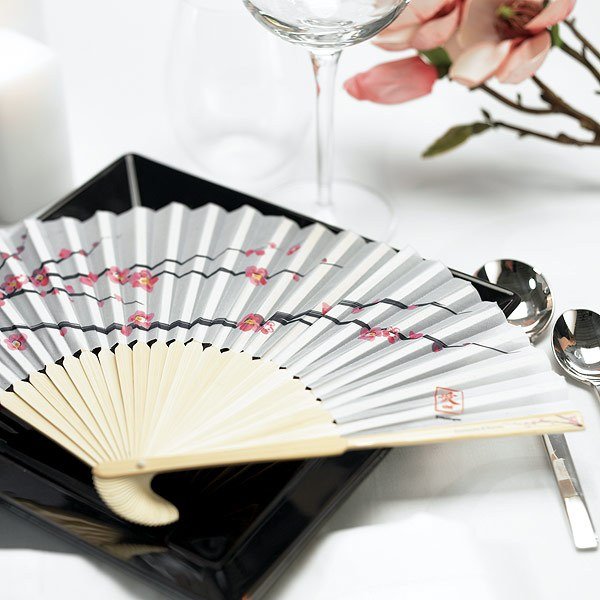 Cherry Blossom Hand Fans - Forever Wedding Favors