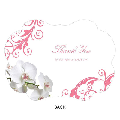 Classic Orchid Personalized Hand Fan - Forever Wedding Favors