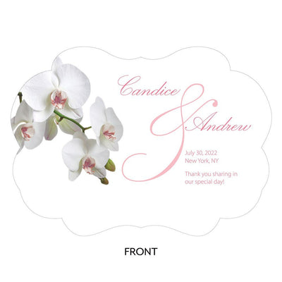 Classic Orchid Personalized Hand Fan - Forever Wedding Favors