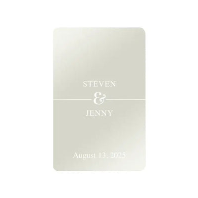 Classic Script Metallic Playing Cards - Forever Wedding Favors