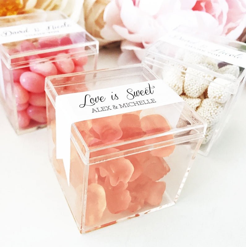 Clear Acrylic Favor Boxes - Forever Wedding Favors