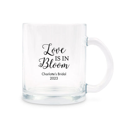 Clear Glass Coffee Mugs - Personalized - Forever Wedding Favors