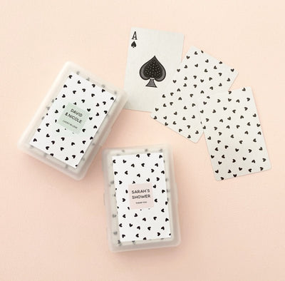 Confetti Hearts Playing Cards - Forever Wedding Favors