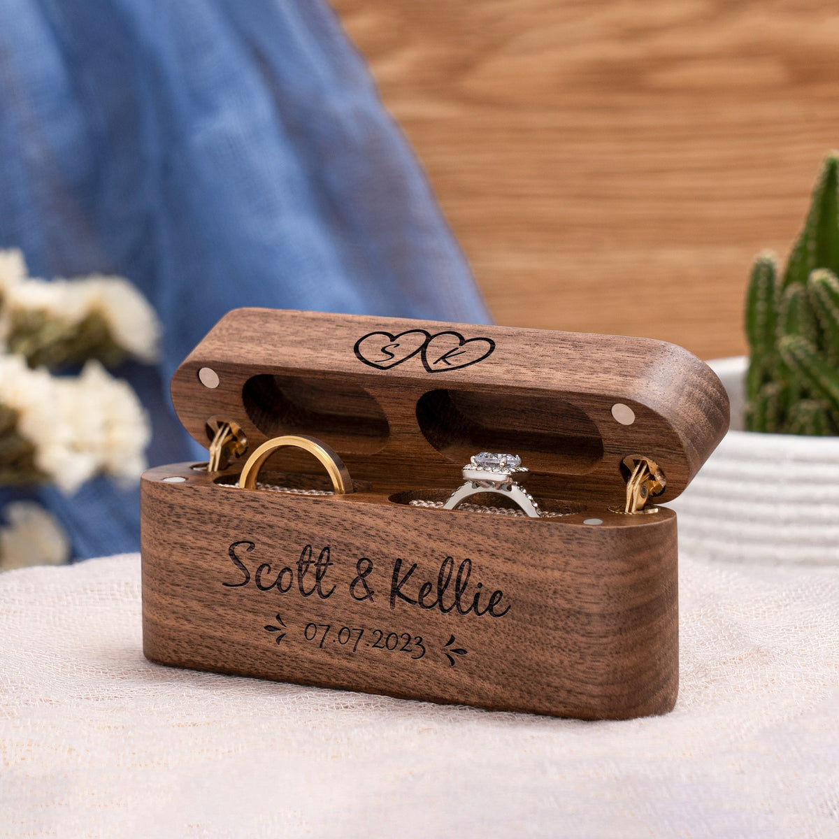 Couples Custom Ring Box - Forever Wedding Favors