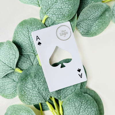 Custom Logo White Ace Opener - Forever Wedding Favors