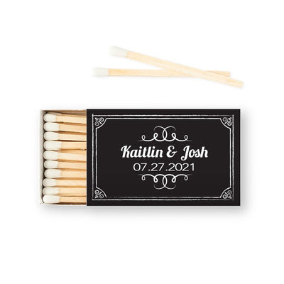 Custom Matchbox Wedding Favor - Chalkboard - Forever Wedding Favors