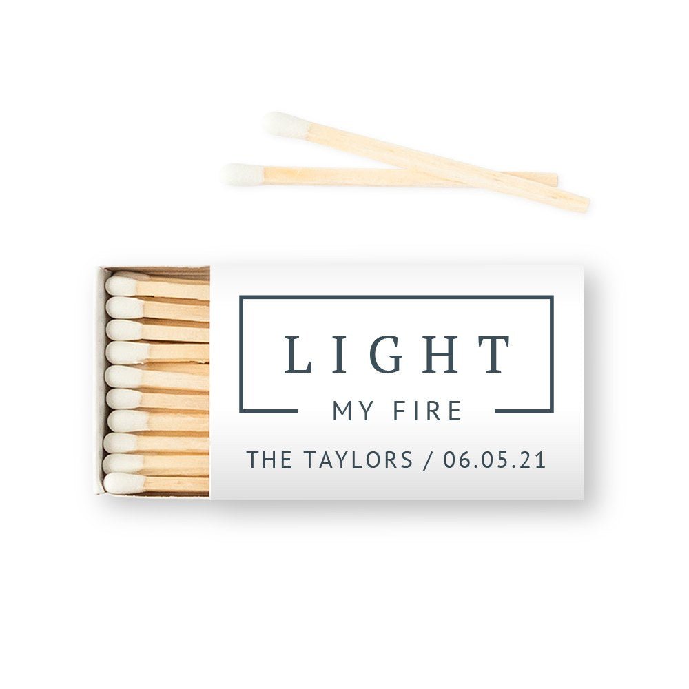 Custom Matchbox Wedding Favor - Rustic Love - Forever Wedding Favors