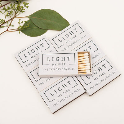 Custom Matchbox Wedding Favor - Rustic Love - Forever Wedding Favors