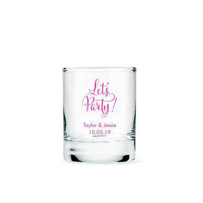 Custom Printed Clear Shot Glass - Forever Wedding Favors