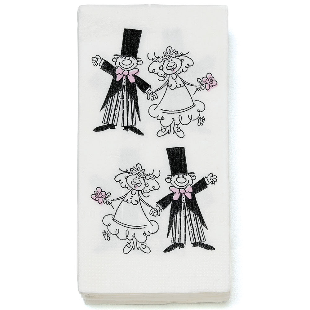 Cute Bride And Groom Tissue Packs - Forever Wedding Favors