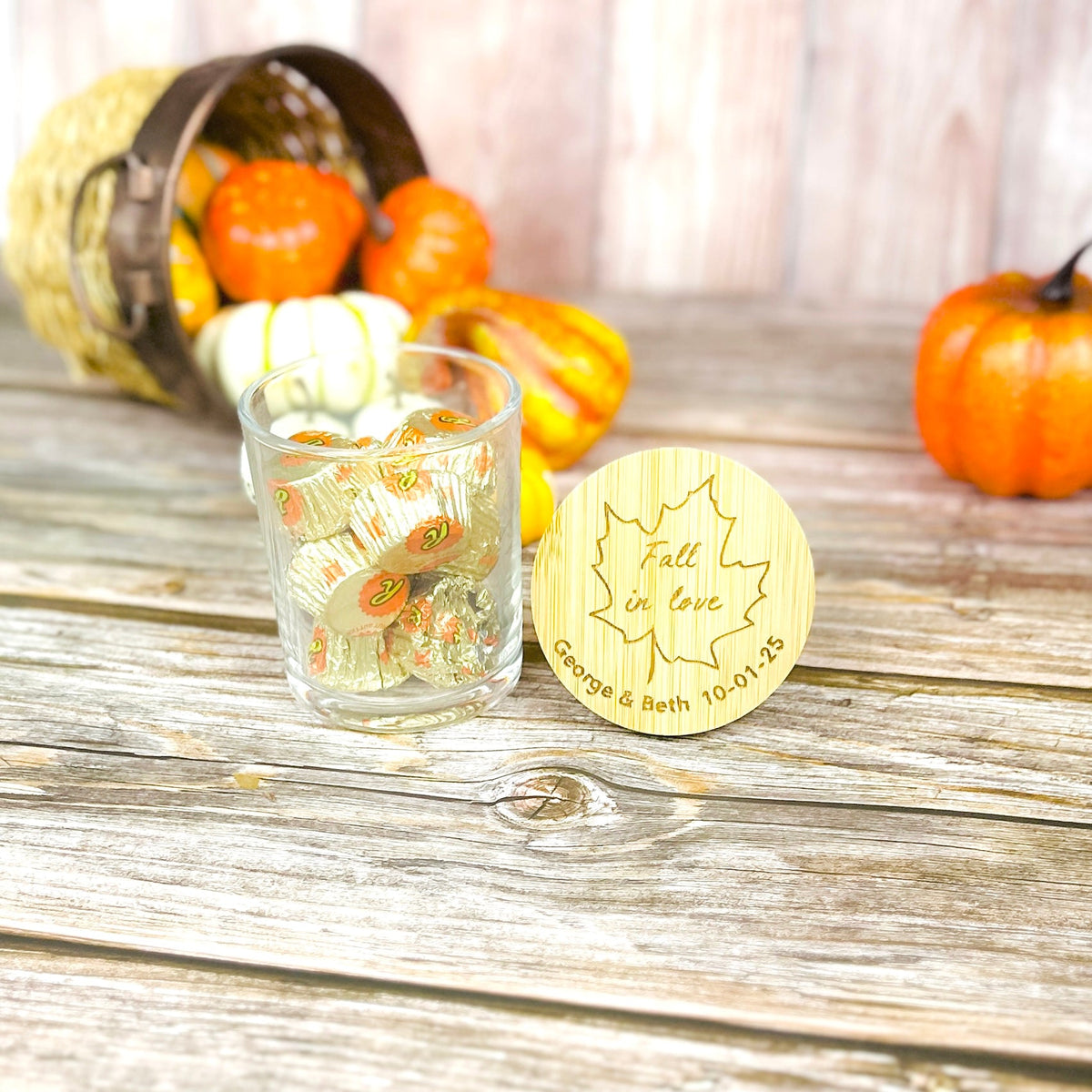 Enchanted Leaf Mason Jar - Forever Wedding Favors