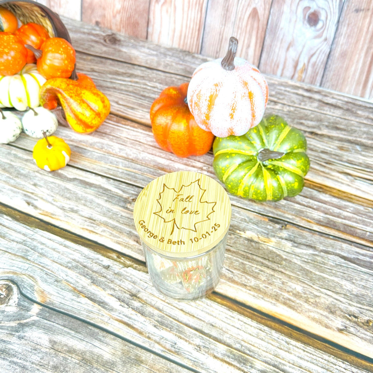 Enchanted Leaf Mason Jar - Forever Wedding Favors