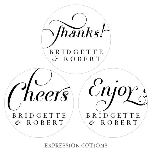 Expressions Small Sticker - Forever Wedding Favors