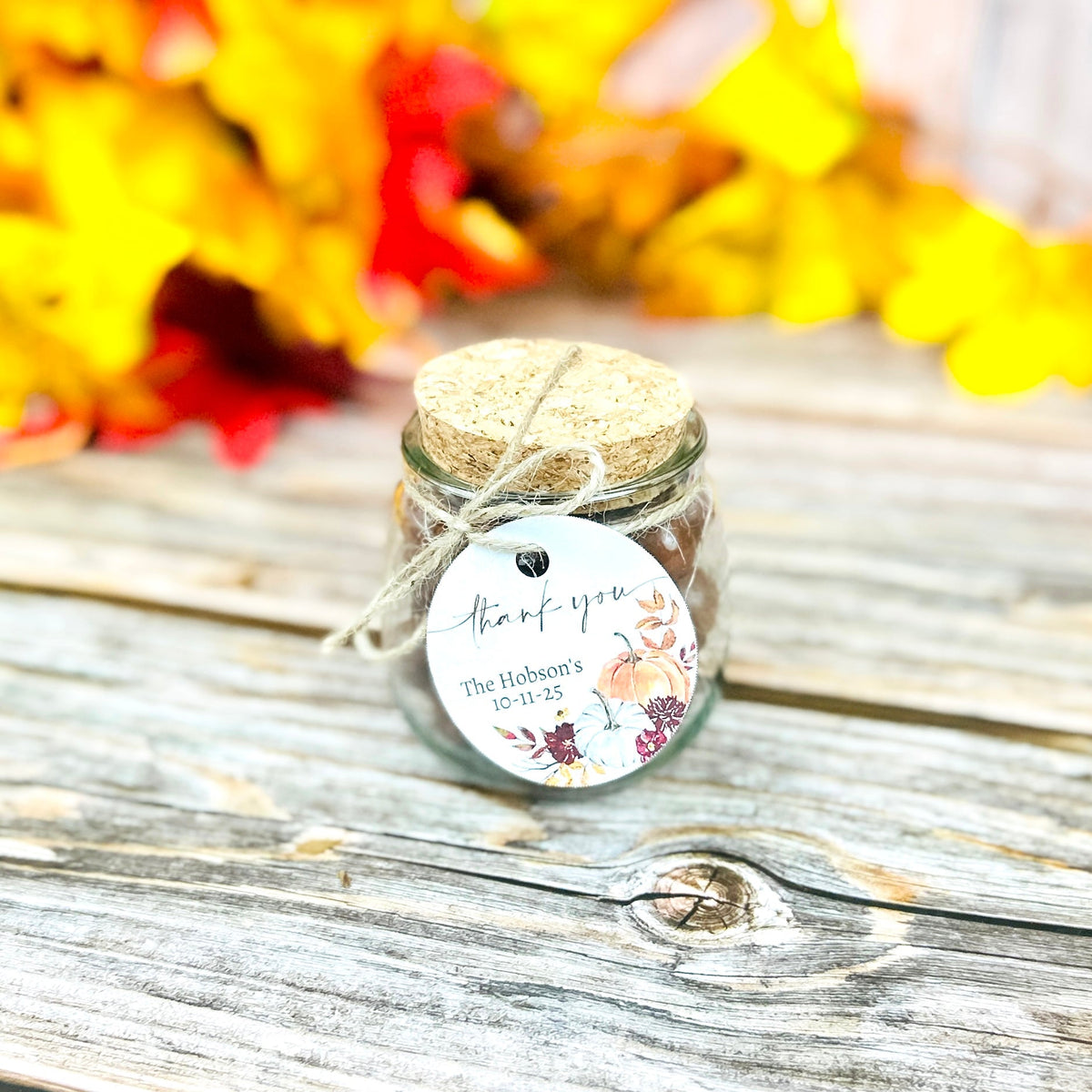 Fall Foliage Mini Mason Jar - Forever Wedding Favors