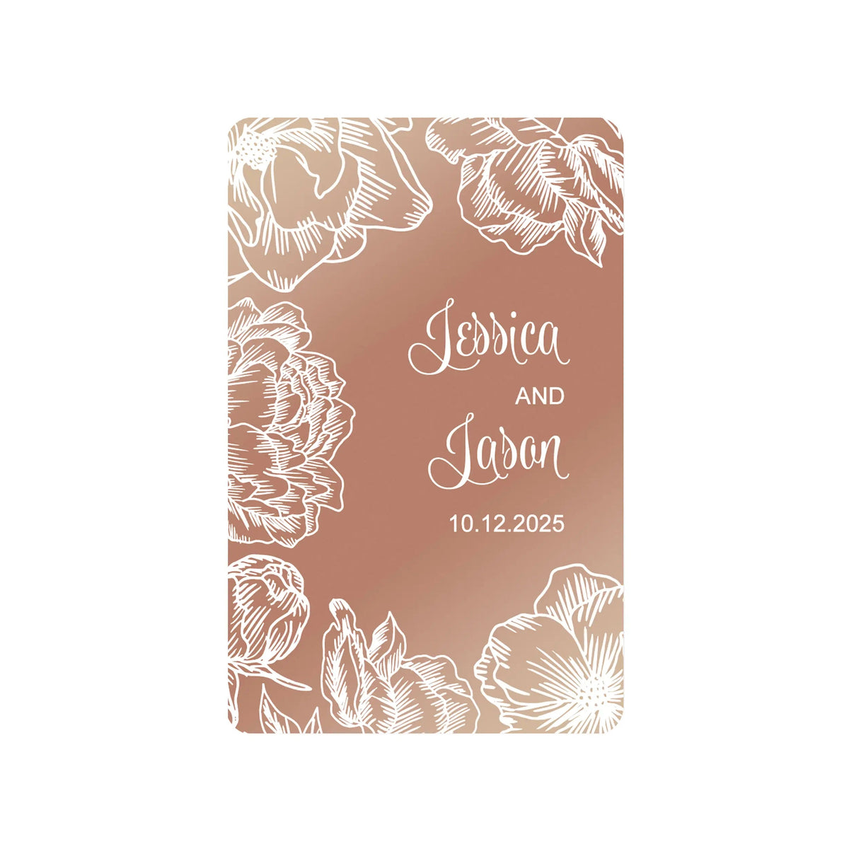 Floral Metallic Playing Card - Forever Wedding Favors