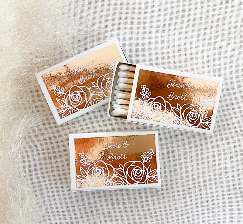 Foil Matchbox Favors - Forever Wedding Favors