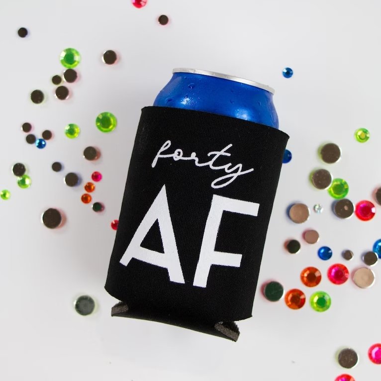 Forty AF Can Coolers - Forever Wedding Favors