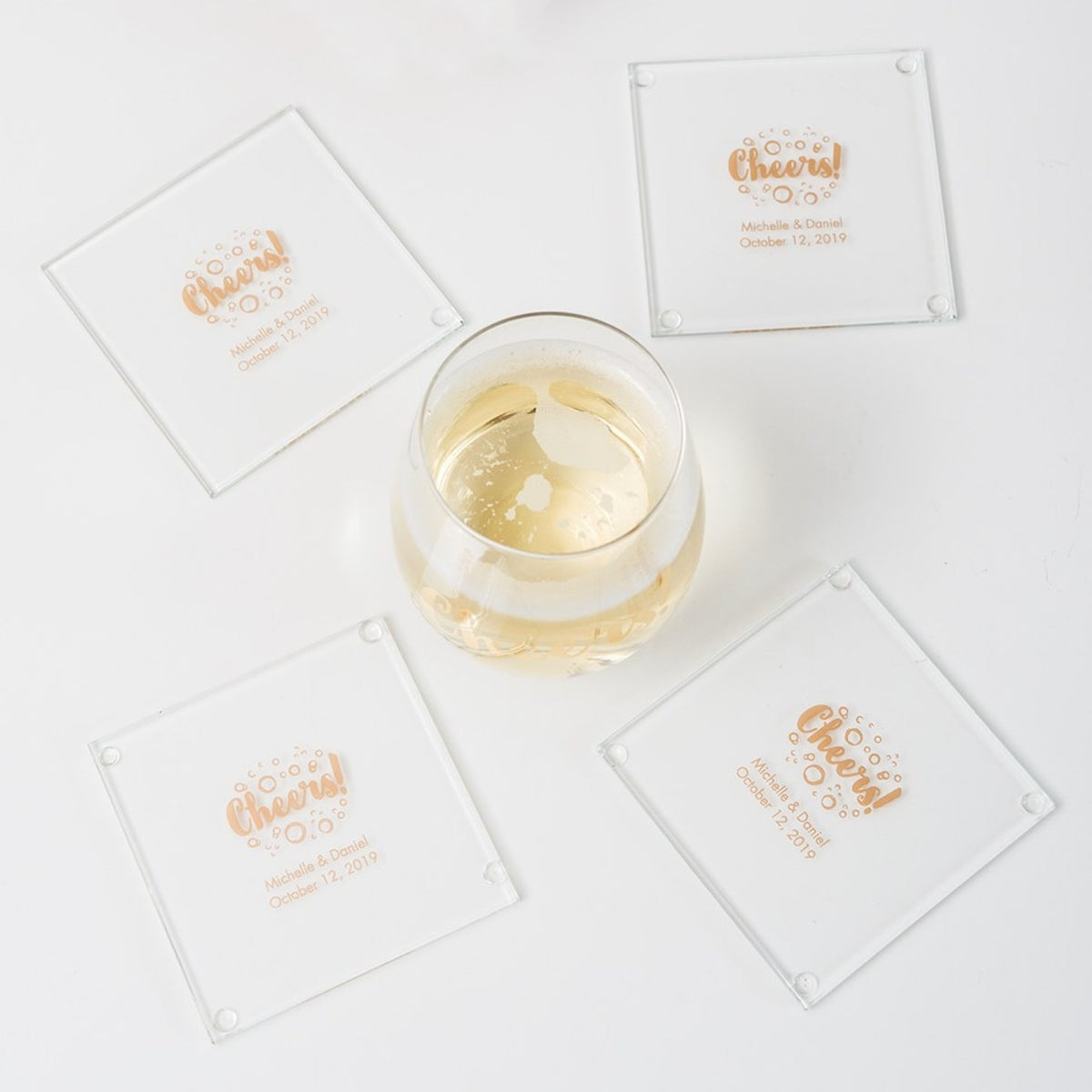 Glass Wedding Coaster - Forever Wedding Favors