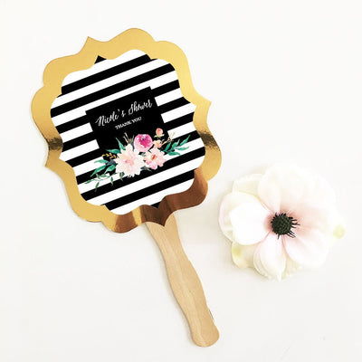 Gold Hand Fan - Forever Wedding Favors