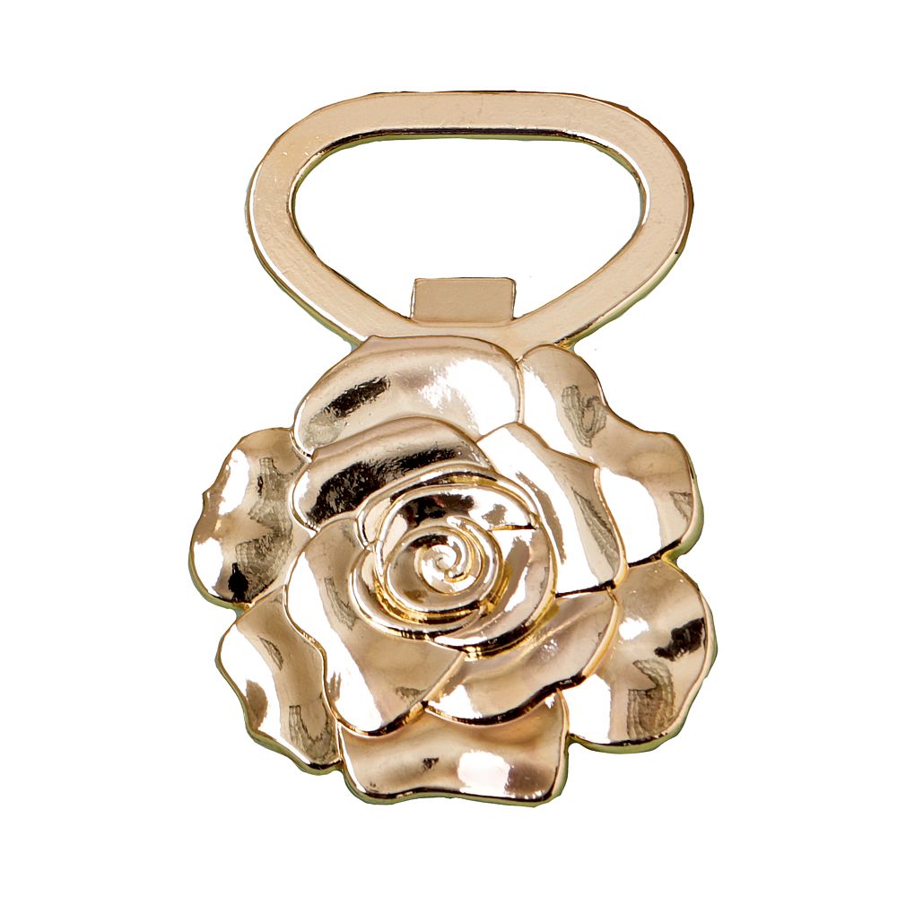 Gold Rose Bottle Opener - Forever Wedding Favors