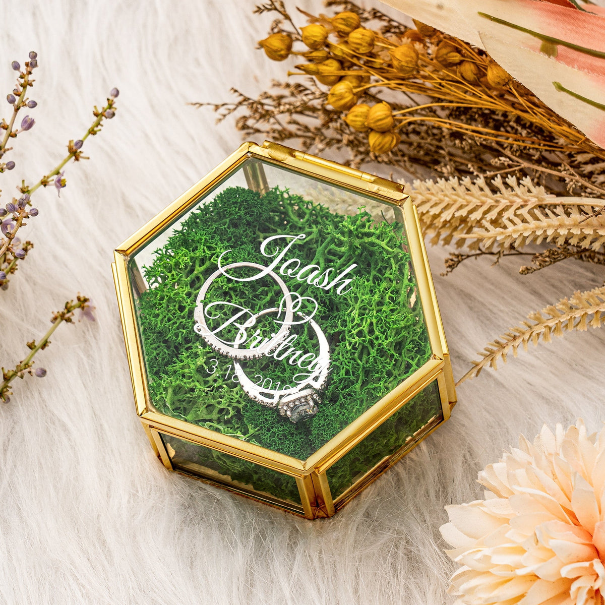 Greenery Ring Box - Forever Wedding Favors