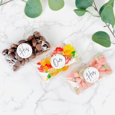 His & Hers Sweet Treat Candy Bags - Forever Wedding Favors