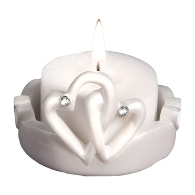 Interlocking Hearts Candle - Forever Wedding Favors