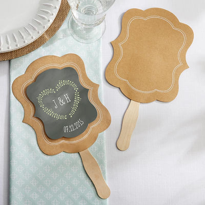 Kraft Hand Fan - Forever Wedding Favors