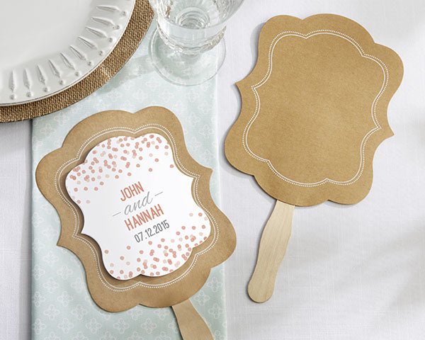 Kraft Hand Fan - Forever Wedding Favors