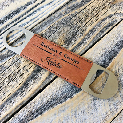 Leather Bottle Opener - Forever Wedding Favors