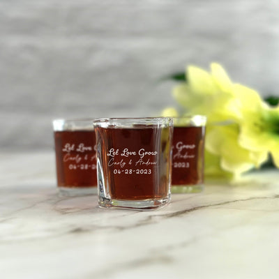 Let Love Grow Shot Glass - Forever Wedding Favors