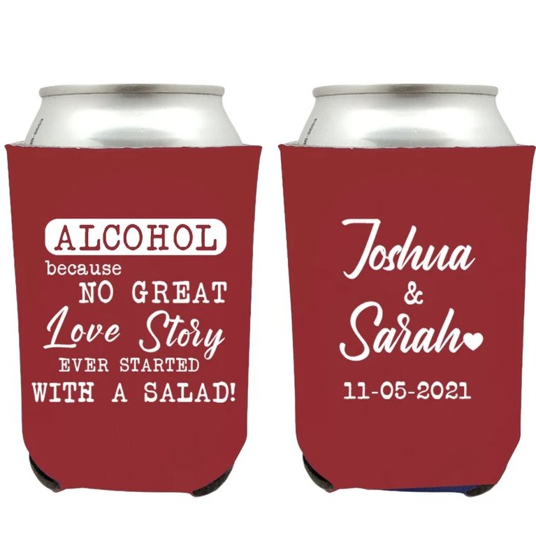 Love Story Koozie - Forever Wedding Favors